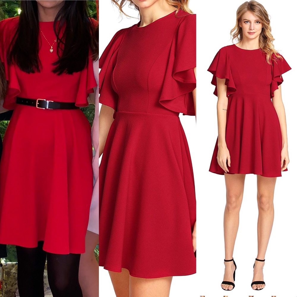 Stretchy ALine Flared Skater Cocktail Party Dress